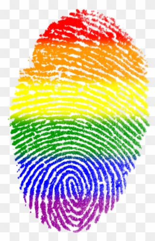 Fingerprint Gay Flag Symbol Finger 649818 - Lgbt Png Clipart