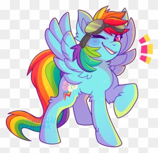 Fawnshy, Goggles, Rainbow Dash, Safe, Solo, Wink - My Little Pony Rainbow Dash Art Clipart