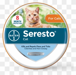Seresto Flea And Tick Prevention Collar For Cats, 8 - Seresto Cat Clipart