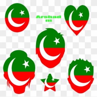 Pti Flag Icons I Love Pti - Blue Flag With Yellow Stars Logo Clipart