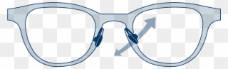 Adjustable Nose Pads Glasses Frames - Close-up Clipart