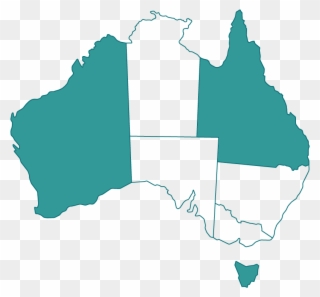 Wa, Qld, Tas - Map Of Australia Clipart