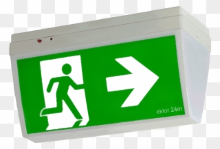 Boxit Ceiling Mounted Led Exit Evolt - Exit Sign Clipart