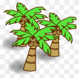 Coconut Tree Clip Art Coconut Trees Clip Art At Clker - Coconut Tree Cartoon - Png Download