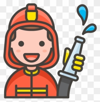 Man Firefighter Emoji - Emoji De Bombero Clipart