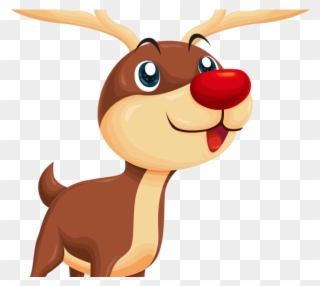 Reindeer Clipart Tail - Rudolph Transparent Christmas Reindeer - Png Download