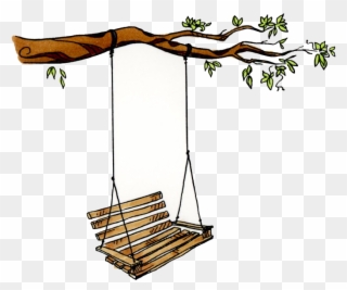 Larger Photo - Tree With Tire Swing Clipart