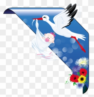 Storks - Stork With Baby Clipart