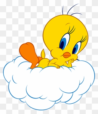 Bunny Looney Tunes Angelito - Tweety On A Cloud Clipart