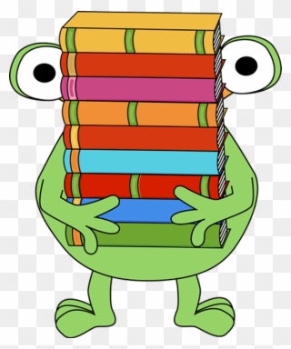 Monster Carrying A Stack Of Books - Monsters With Books Clip Art - Png Download