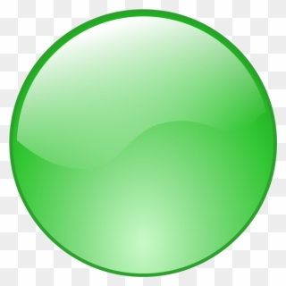 Vector Drawing - Transparent Background Green Button Icon Clipart