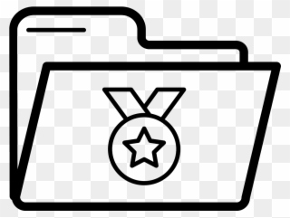 Medal And Certificate Folder Icon - Icon Clipart