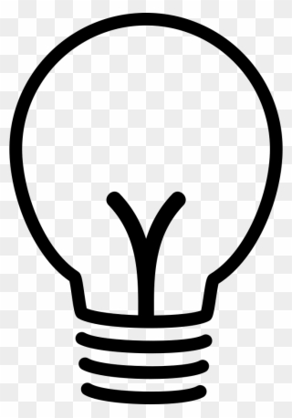 Light Bulb Variant Outline Comments - Bombilla Blanca Png Clipart