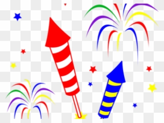 Happy New Year Fireworks Clip Art - Png Download