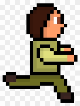 Running Man - Pixel Art Champignon Mario Clipart