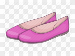 Flat Shoes Clipart Ballet Flat - Women Shoes Cartoon - Png Download