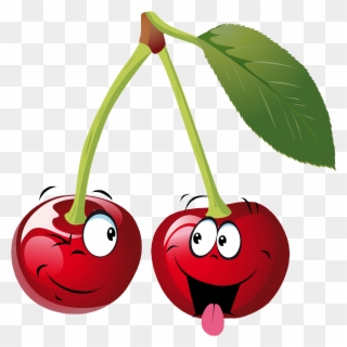 Cerises, Cherries, Kirschen, Cerezas - Fruit Cartoon Png Clipart