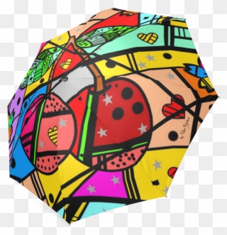 Popart Cherry By Nico Bielow Foldable Umbrella - Umbrella Clipart
