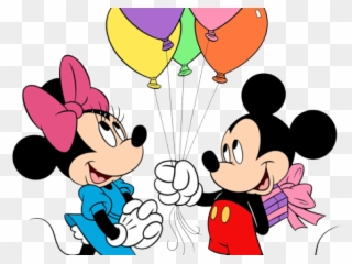 Mickey Mouse Clipart Ballon - Cartoon Mickey Mouse And Minnie Mouse - Png Download