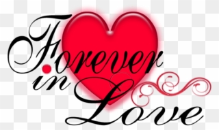 Free Png Download Valentine Love Forever With Glowing - Love Forever Png Text Clipart