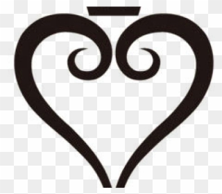 Kingdom Hearts Clipart Dark Heart - Kingdom Hearts Logo Tattoo - Png Download