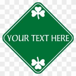 St Patricks Day Border Custom Text Cufflinks - Sign Clipart
