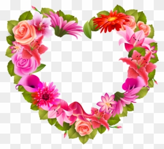 Petal Clipart Heart Shaped Flower - Flores En Forma De Corazon - Png Download