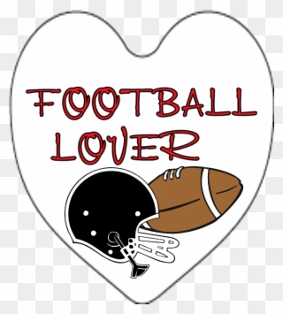 Football Lover - 2 - 25"x2 - 5" Plastic Heart Magnet - Academy Of Sciences Of Moldova Clipart