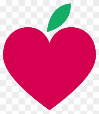 Apple Hearts 1598*1855 Transprent Png Free Download - Heart Shaped Apple Clipart