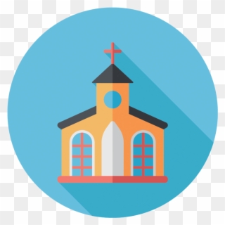 Religious Clipart Church Group - Church Icon With Shadow - Png Download