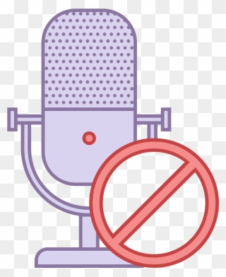 1600 X 1600 7 0 - Microphone With A Line Through Clipart