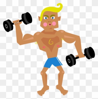 Man Lifting Weights Clip Art - Muscle Man Clipart Png Transparent Png