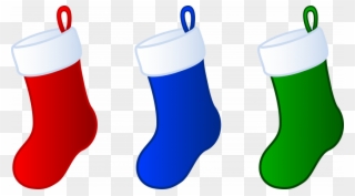 Blue Christmas Stocking Clipart - Png Download