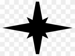Silhouettes Clipart Christmas Star - 4 Point Star Vector - Png Download