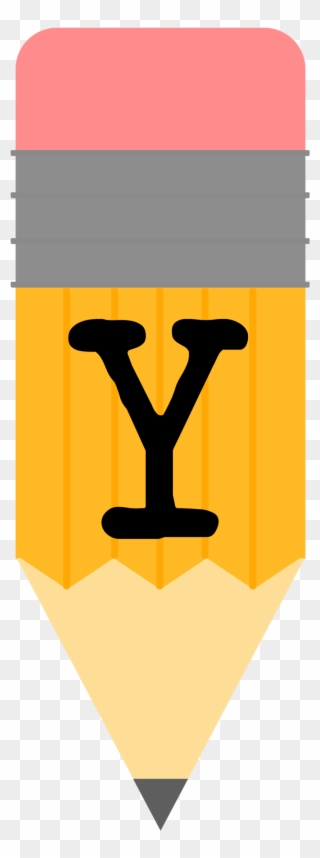 Pencil Alphabet Banner Y - School Clipart