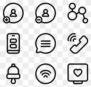 Social Media - Contact Icons Png Clipart