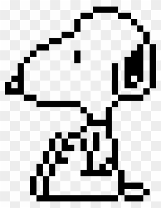 Snoopy - Excel Pixel Art Snoopy Clipart