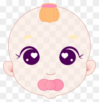 Medium Image - Baby Girl Head Clipart - Png Download