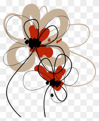 Volver - Abstract Flowers Vector Clipart