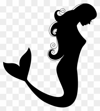 Mermaid Siluete Png, Download Png Image With Transparent - Mermaid Silhouette Transparent Background Clipart