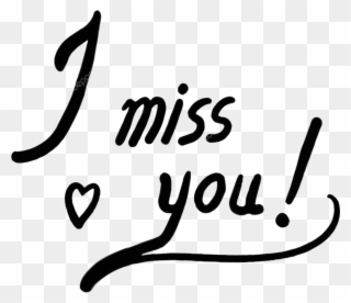 Missyou Sticker - Calligraphy Clipart