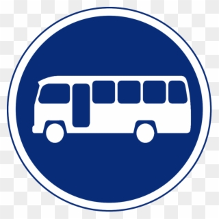Thai Road Sign R - Buses Only Road Sign Png Clipart
