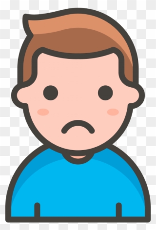 Man Frowning Emoji - ไอคอน ผู้ชาย Png Clipart