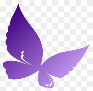 Gradient Purple Butterfly Clip Art At Clipart - Butterfly Vector Png Hd Transparent Png