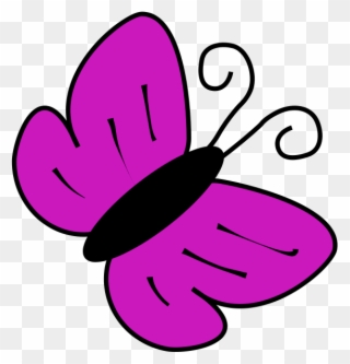 Clipart Purple Butterfly - Violet Butterfly Clip Art - Png Download