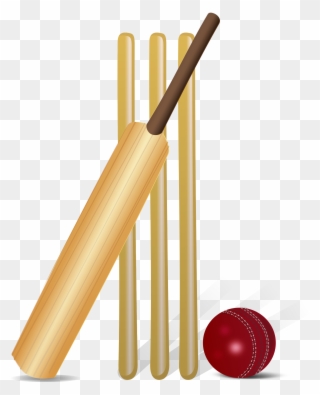 Cricket Clipart By Gnokii - Cricket Bat And Ball Clip Art - Png Download