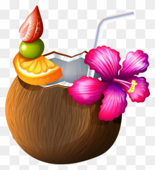 Drinks Clipart Fiesta - Coconut Drink Clip Art - Png Download