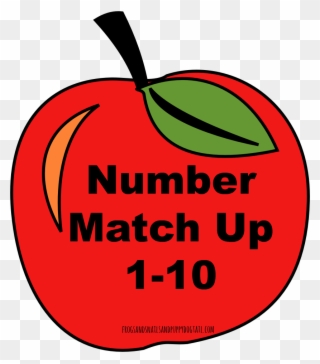 Popular Images - Apple Number Match Up Activity Clipart