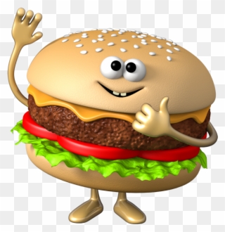 Hamburger Clipart Vegetable Burger - Burger Cartoon - Png Download