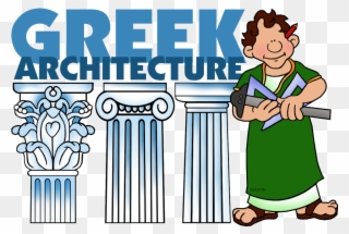 Architecture Clip Art By Phillip Martin Greek - Ancient Greek Architecture Cartoon - Png Download